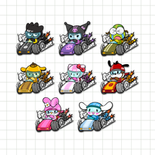 Load image into Gallery viewer, Kawaii Racer Stickers
